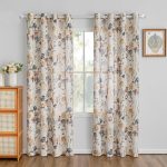 Custom-made Summer Floral Pleated Linen Curtains | Yellow Semi-Sheer | Suitable for Farmhouse Style Living Rooms/Dining Rooms, Embroidery Pattern Customization Available - Image 2